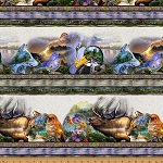 Wild and Woven X5687 170 Meadow Wildlife Border Print Hoffman